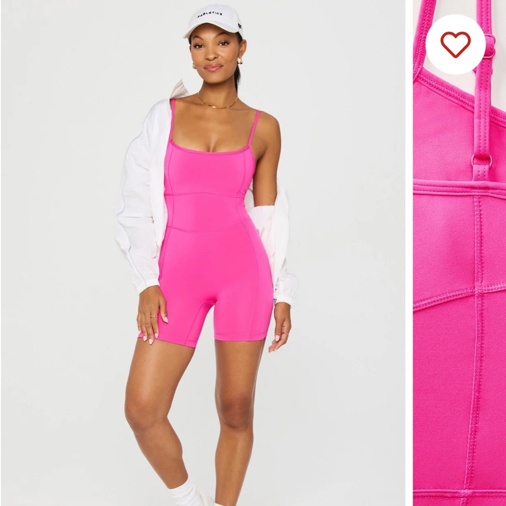 Pink Spaghetti Strap Romper - Picture 8 of 8